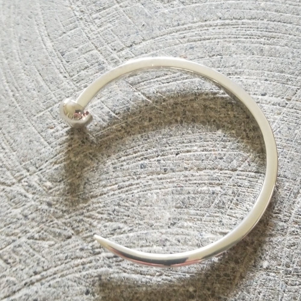 Sterling silver plated nail head cuff bracelet